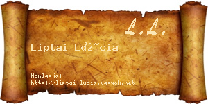Liptai Lúcia névjegykártya
